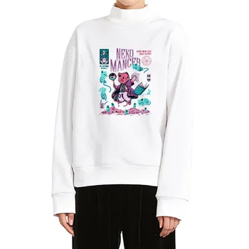 

Fashion Cartoon Devil Printed Women Sweatshirt Casual Loose Spring Lady Pullovers Basic Crew Neck Long Sleeve Lady Tracksuit