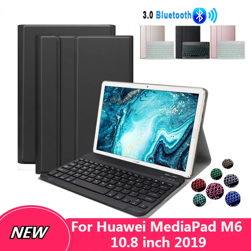 Клавиатура с подсветкой чехол для Huawei Mediapad M6 10 8 2019 планшет кожаный дюймов VRD-L09