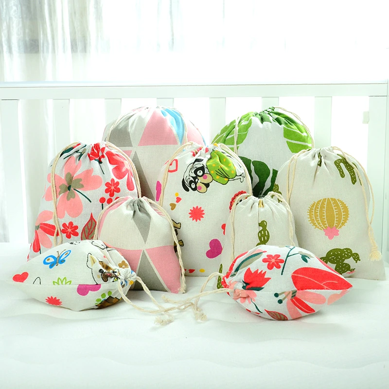 Organizer Shoes Storage-Pouch Cosmetic-Bag Travel Cotton Women Linen Casual Makeup-Case