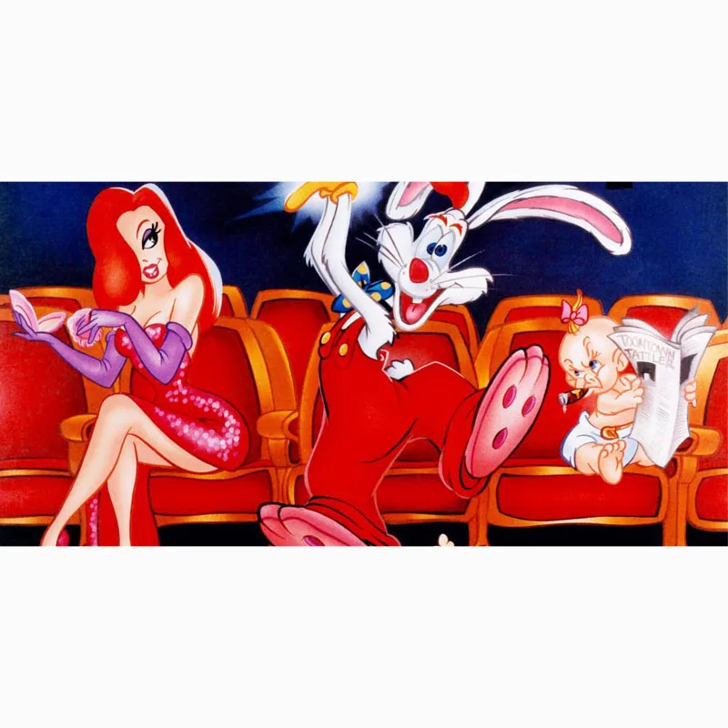 Пляжное полотенце Roger Rabbit, 70x140 см, сделай сам, бамбуковое волокно с принтом, пляжное полотенце, пляжный отдых, коврик для кемпинга, полотенце для спортзала