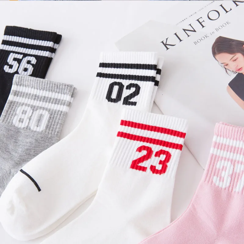 SP& CITY, 5 пар в комплекте, корейские женские полосатые хлопковые носки, женские спортивные носки для скейтборда, короткие носки для отдыха, лаконичные модные носки
