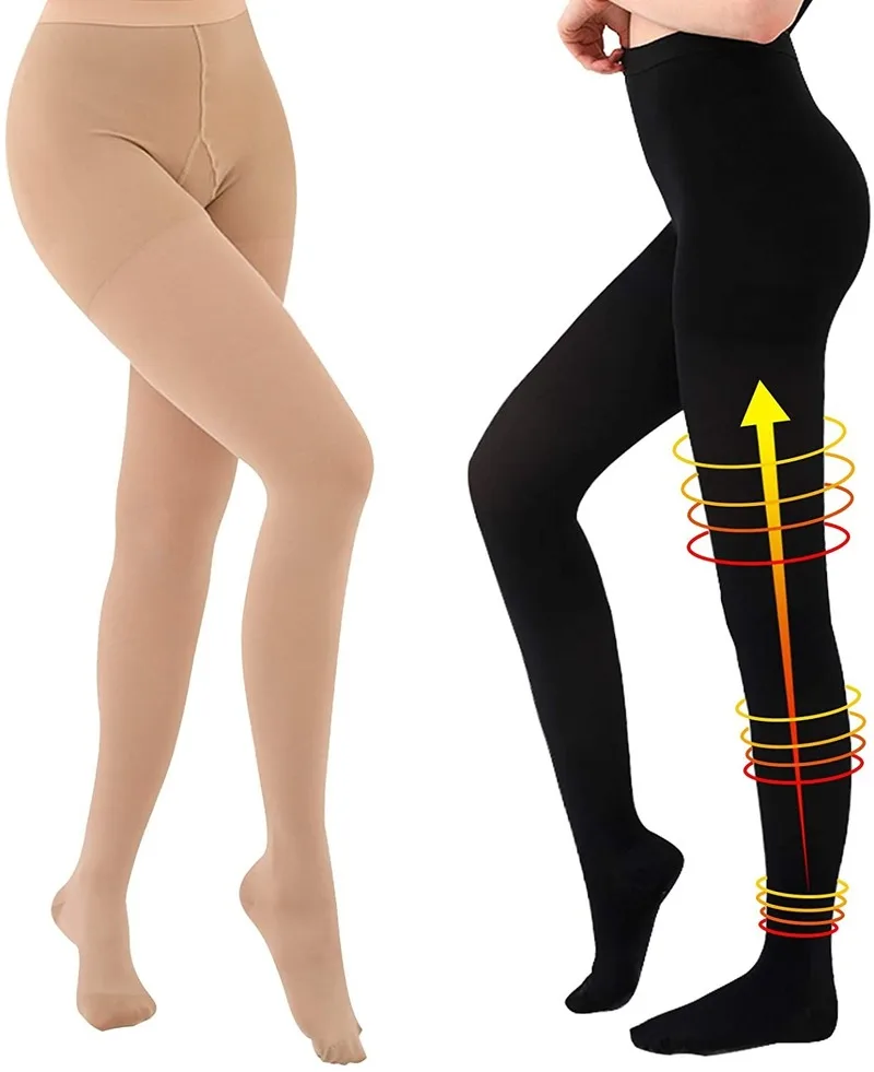 

Compression Pantyhose 20-30 MmHg Women Slimming Support Graduated Relieve Stockings High Waist for Varicose Veins Edema Swelling