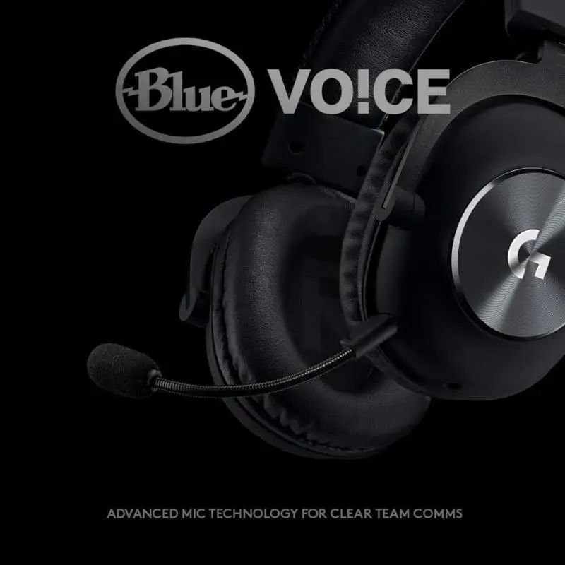 Проводная игровая гарнитура logitech G Pro X USB Blue VOICE 7,1 канальный звук Накладные наушники со съемным микрофоном черный