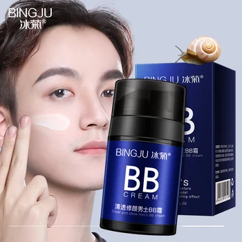

BingJu Natural Men BB Cream Sunscreen Face Cream Foundation Base Makeup Moisturizing Whitening Color Skin Care 50g