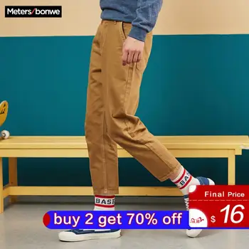 

Metersbonwe Straight Jeans Men Summer New Casual Student Youth Lightweight Trend Loose Ankle-length cargo Jeans Men