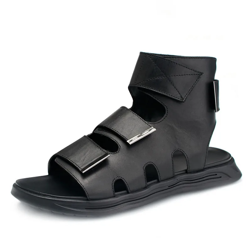 Roman sandals men summer cowhide comfortable breathable fashion comfortable shoes outdoor anti-skid casual Shoes men beach