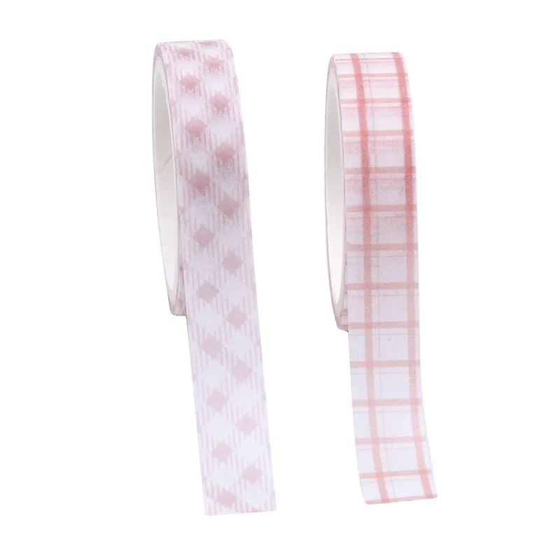 Популярный полезный Клетчатый полосы лента Washi для художественного оформления ногтей, ручная работа для Скрапбукинг изоляционная лента клейкая разрываемая однотонные Цвет Графический лента