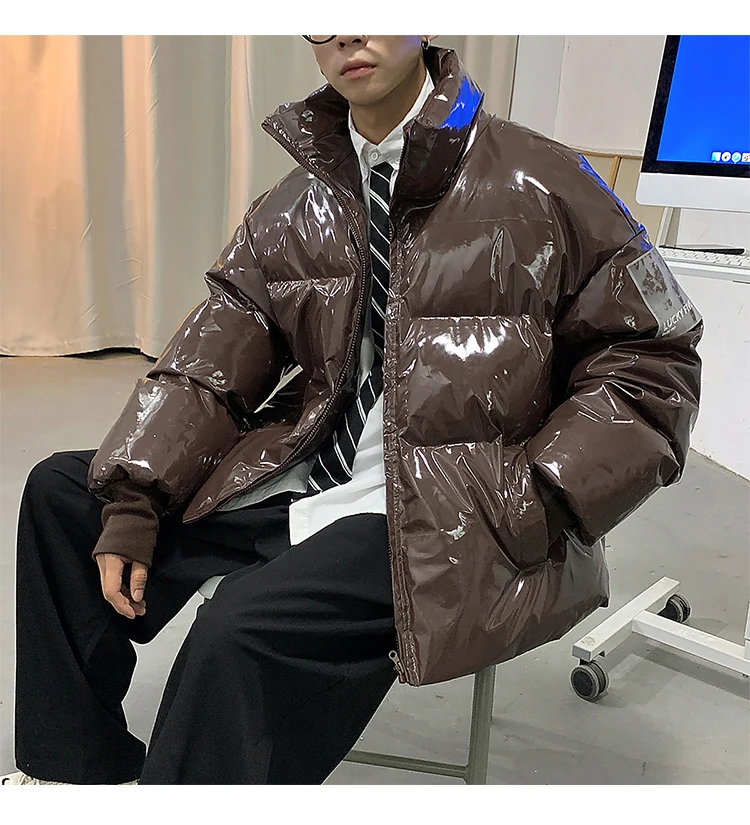 masculino coreano fashions puffer jaqueta