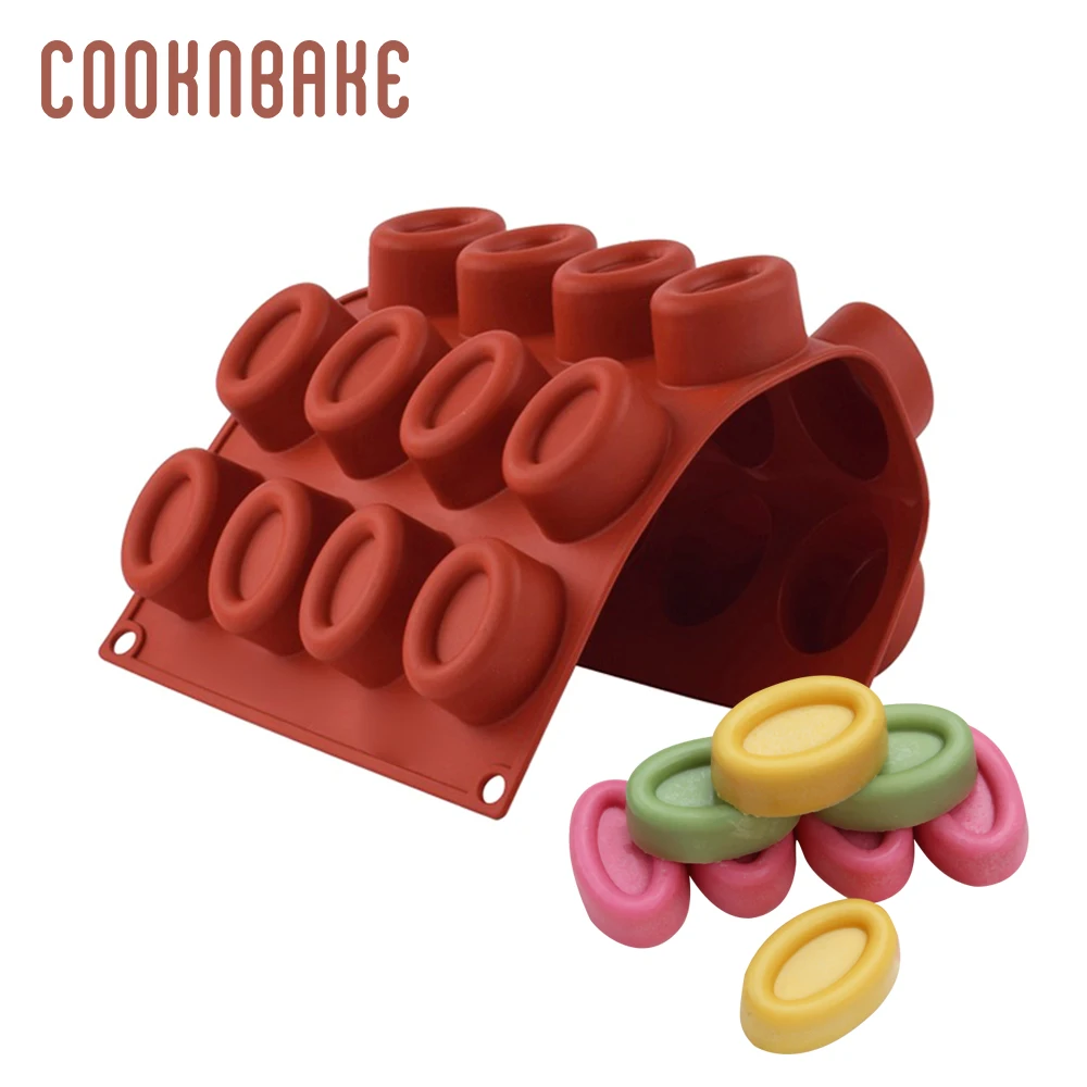 COOKNBAKE oval silicone mold for cake biscuit pastry baking donut candy gummy chocolate form 20 cavity ice cake decoration tool