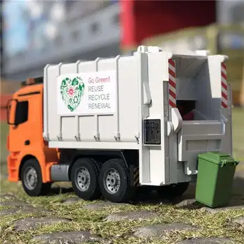 

RC Car Double E E560-003 1/20 2.4G 8CH EP RC Control Engineer Vehicle Cleaning Garbage Car with Light RTR Model Toys for Kids