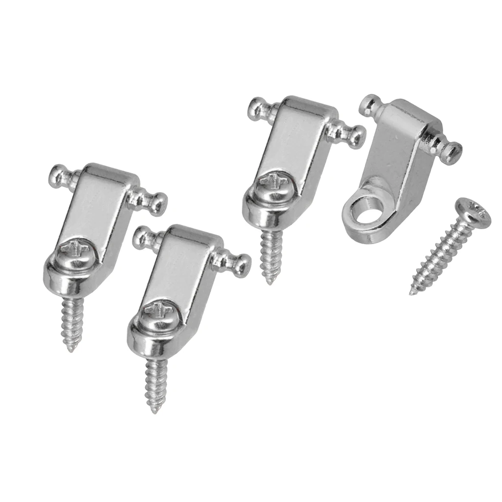 4 pcs Roller String Trees String Retainer Guide for Electric Guitar Parts ReplacementSilver