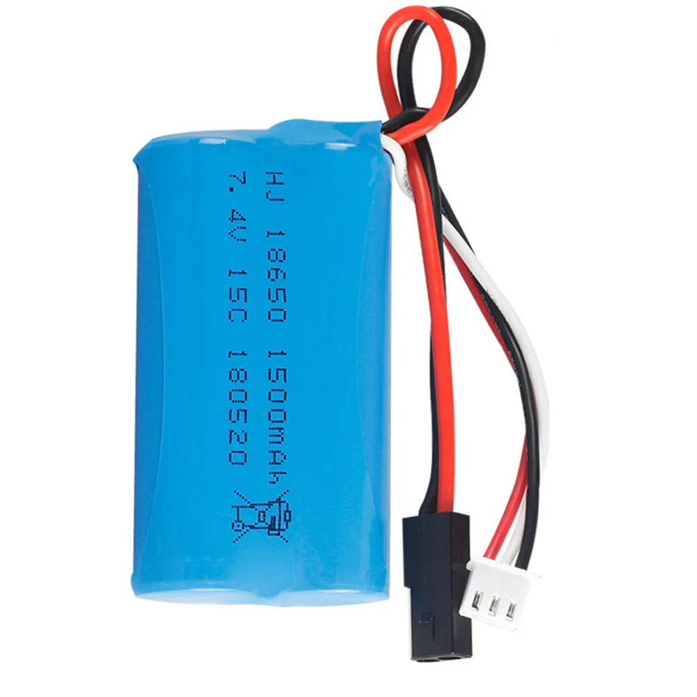 7,4 V 1500mAh Lipo батарея SM Plug 2S для Udi U12A Syma S033g Q1 H100 H101 H102 H103 18650 15C Lipo батарея 2s RC лодка батарея