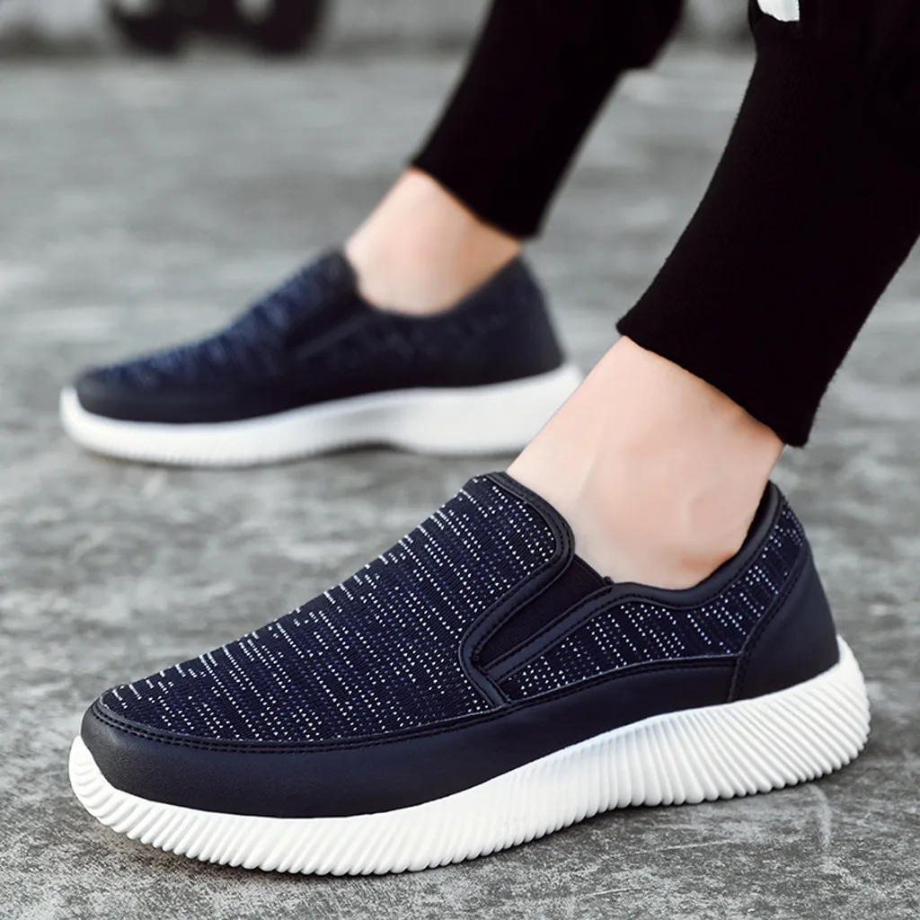 KANCOLLE Fashion Men Outdoor One-Legged Lazy Breathable Shoes Comfortable Soft Sneakers Athletic Tourist Shoes Leisure Shoes1217
