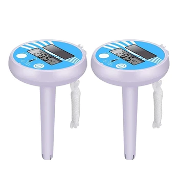 

2 Pcs Solar Swimming Pool Thermometer , Floating Swimming Pool Thermometer, Shock Resistant for Swimming Pools