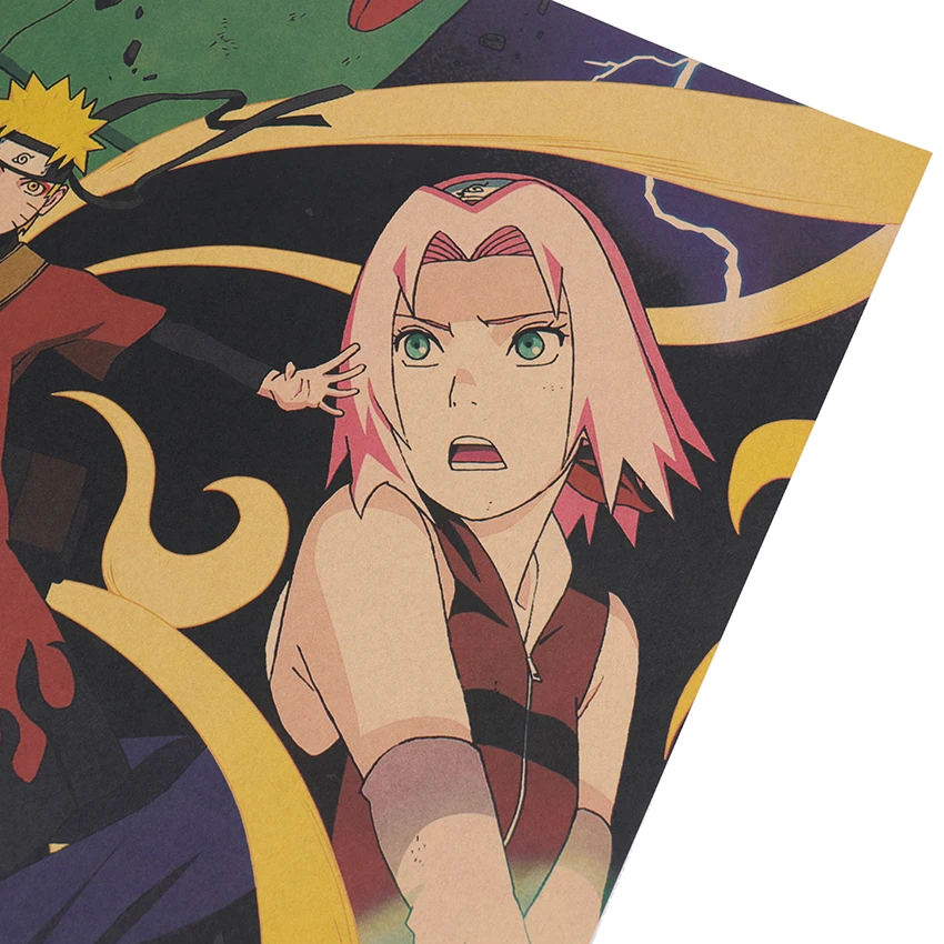 1 предмет Новинка Постер Naruto в винтажном стиле Классические тапочки виде