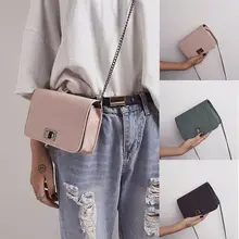 Женская сумка-мессенджер из искусственной кожи, клетчатая женская сумка через плечо с цепочкой, модная маленькая сумка для покупок ярких цветов