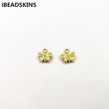 

New arrival! 9x9mm 100pcs/lot zinc Alloy butterfly shape Charm/Connectors for Jewelry Accessories/Earring Parts/Hand Made DIY