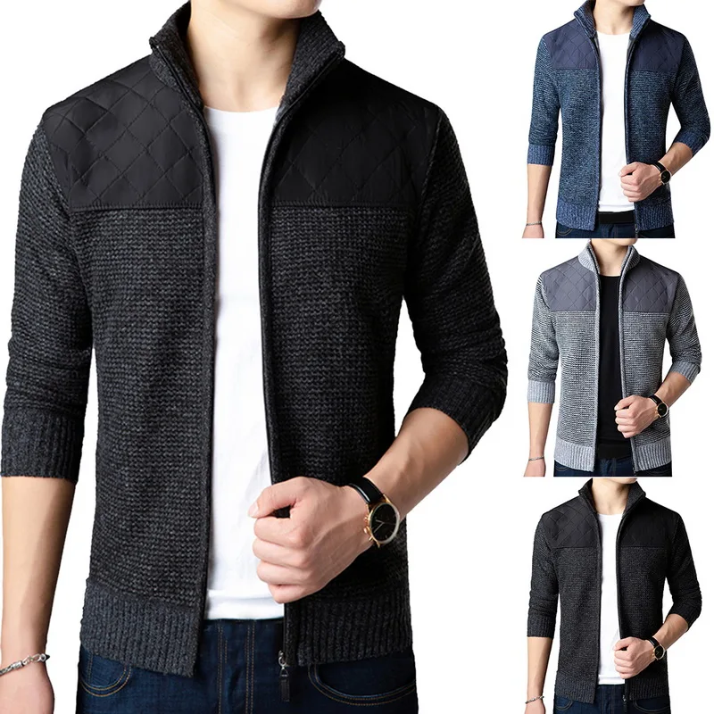 Vogue Sweater Men Autumn Winter SweaterCoats Male Thick Faux Fur Wool