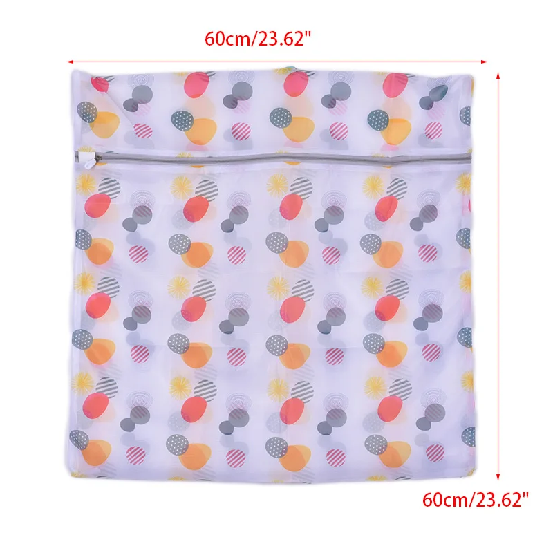 60x60cm 1 шт. полиэфирные мешки для стирки стиральных машин, сетчатый бюстгальтер, нижнее белье, сумка для одежды, Aid стирка, бюстгальтер, стирка, 6 размеров - Цвет: 60x60cm