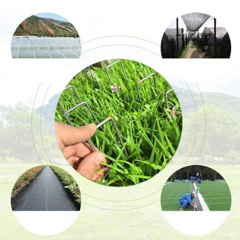 

50Pcs Landscape Staples Garden Stakes Weed Barrier Pins Long Staples Anchor Pins Anchor Pins, Staples & Stakes