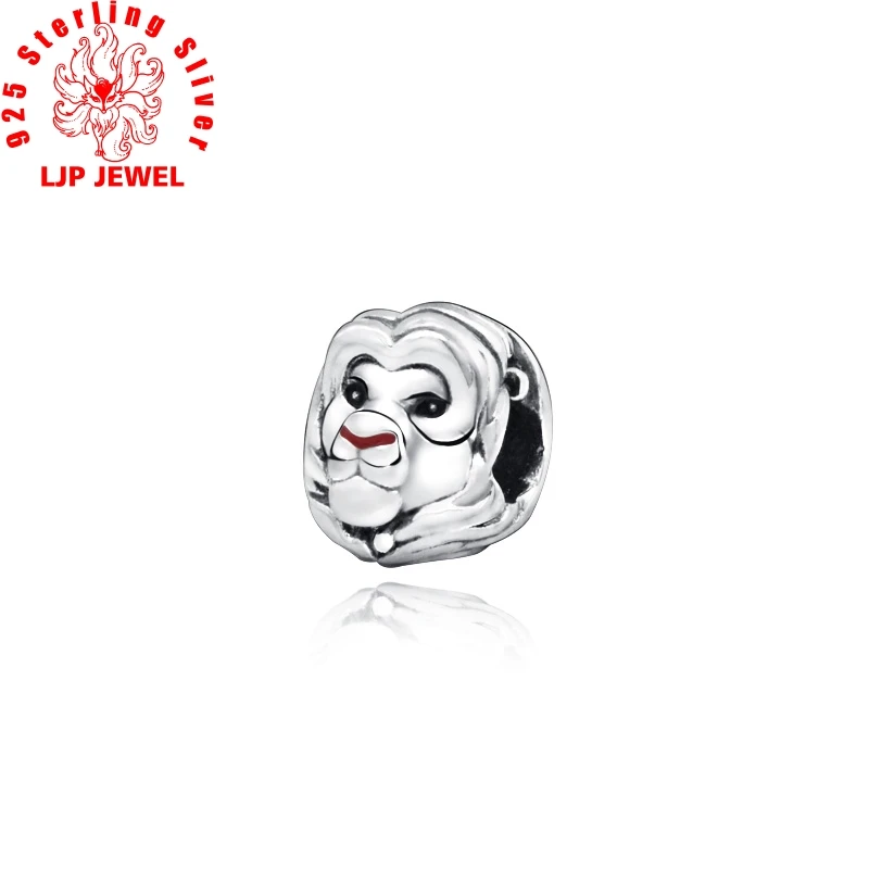 

925 New Sterling Silver Beads The Lion King Simba Charms fit Original Pandora Bracelets Women DIY Jewelry