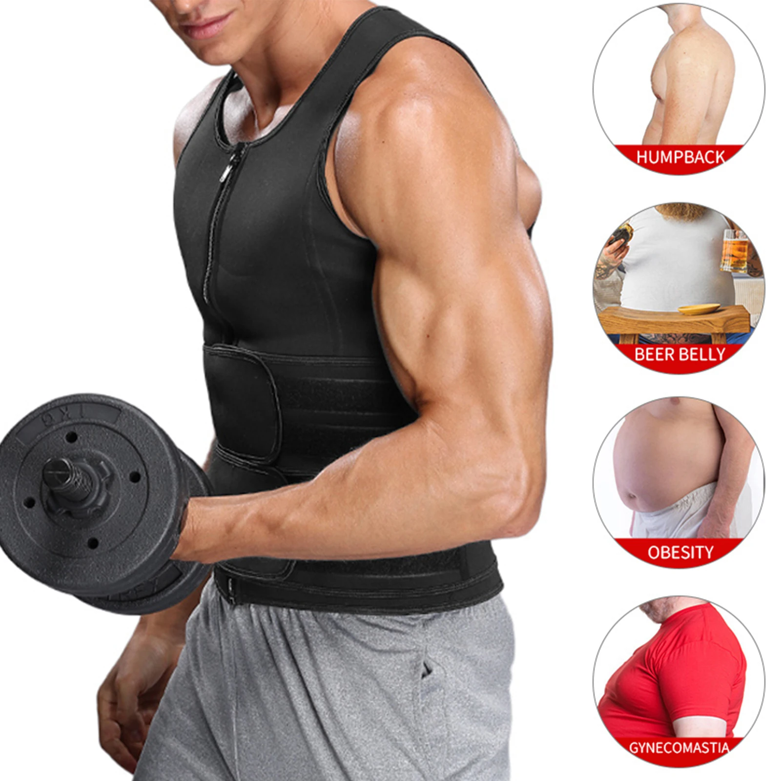 Men Body Shaper Sauna Vest Waist Trainer Double Belt Sweat Shirt Corset Top Abdomen Slimming Shapewear Fat Burn Fitness Top Men Body Shaper Sauna Vest Waist Trainer Double Belt Sweat Shirt Corset Top Abdomen Slimming Shapewear Fat Burn Fitness Top