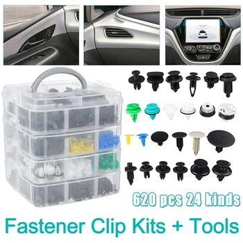 

620PCS Car Fasteners Clips Assorted Door Bumper Retainer Push Cover Repair Clips