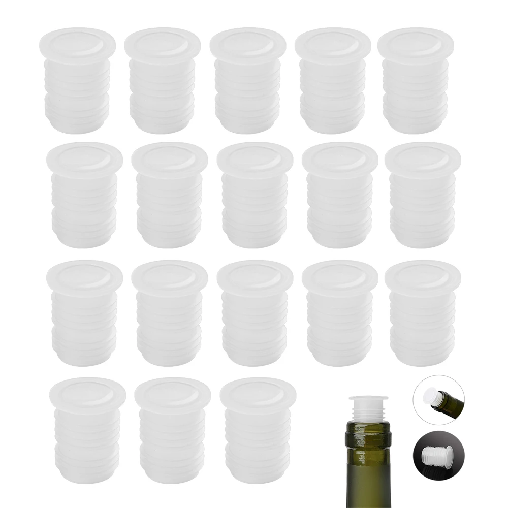 Wine glass accessories cocktail bar tools beer brewing accessories 50pcs 30pcs 10pcs red wine bottle stopper plastic glass bottle save plug barware wine beer cap stopper kitchen tools