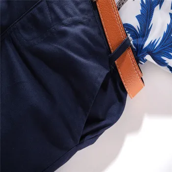 Lioraitiin 3Pcs 1-6Y Infant Baby Boy Summer Outfit Set Hawaiian Short Sleeve Button Down Shirt+Short Pants+Waistband Casual Suit 5