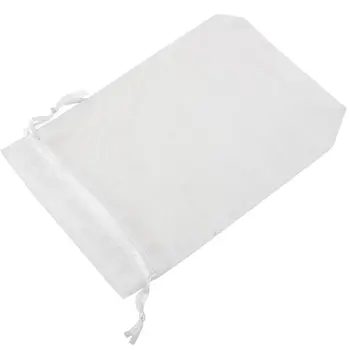 

Set of 100 large white organza bags - Pockets - Drawstring Cord - for Wedding, Jewelry, Gifts 11 cm x 16cm