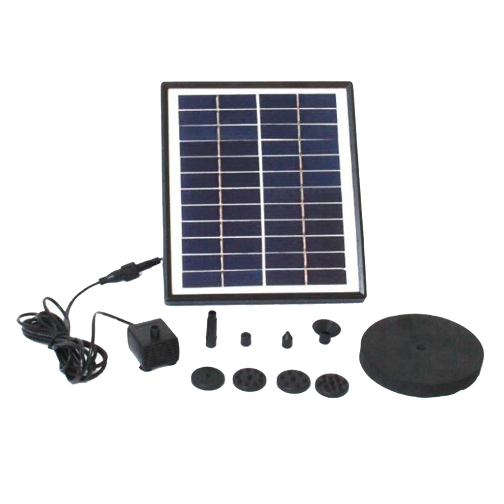 Solar Fountain Pump 12V 5W 200L/H Solar Pond Pump for Garden Pool Pond Aquarium