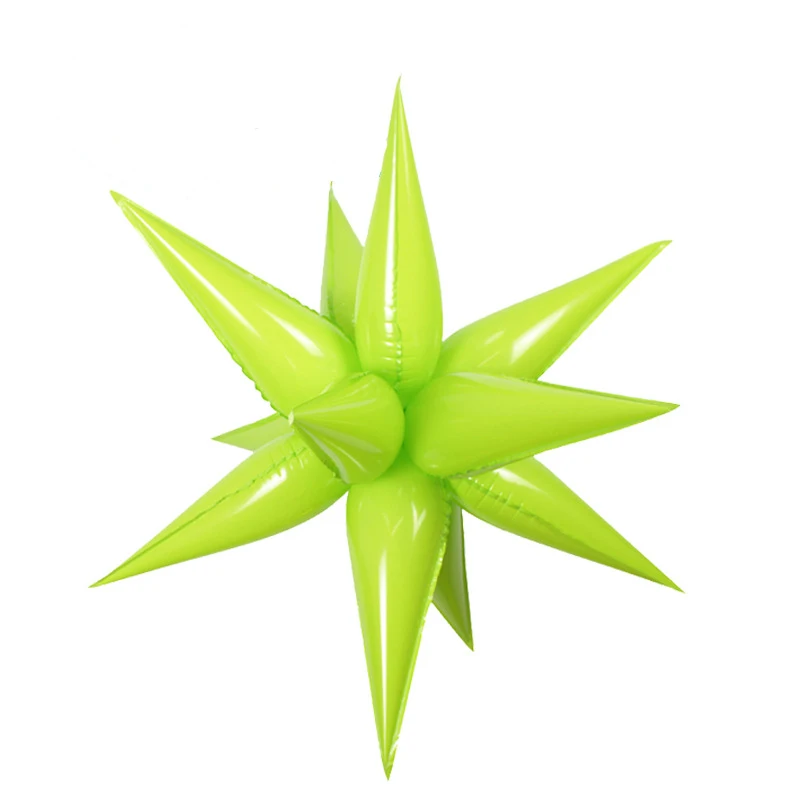 10pcs Explosion star balloons Birthday party opening ceremony Wedding decoration Water drop cone Foil balloons Party Supplies - Цвет: Light Green