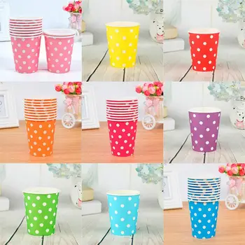 

10pc Colorful Disposable Paper Cup Boy Girl Happy Birthday Party Decor Kids Children Birthday Party Supplies Wedding Baby Shower