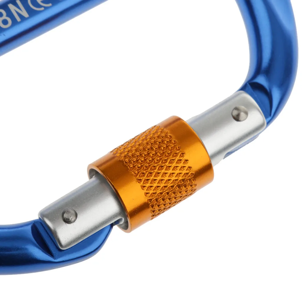 Outdoor Rock Climbing Rope Grab Protecta with Screw Locking Carabiner Equip