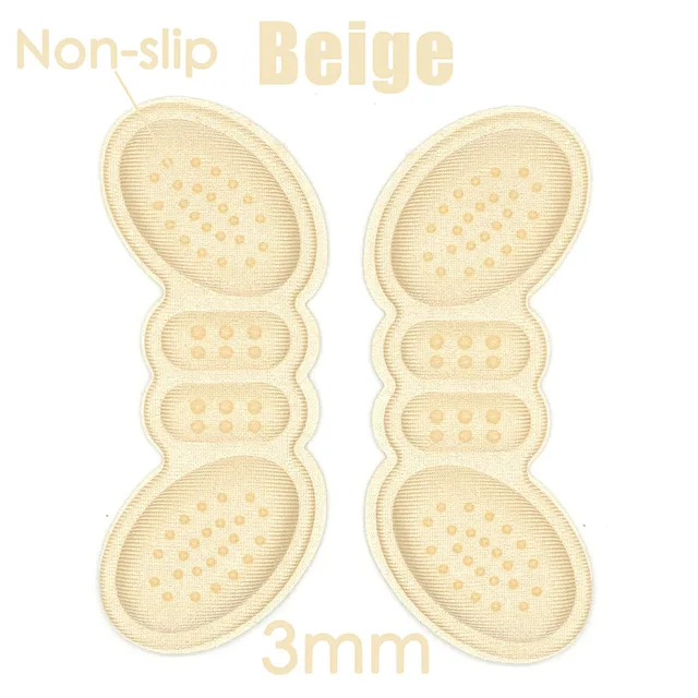 Women Insoles for Shoes High Heel Pad Adjust Size Adhesive Heels Pads Liner Grips Protector Sticker Pain Relief Foot Care Insert Beige Non-slip 3mm