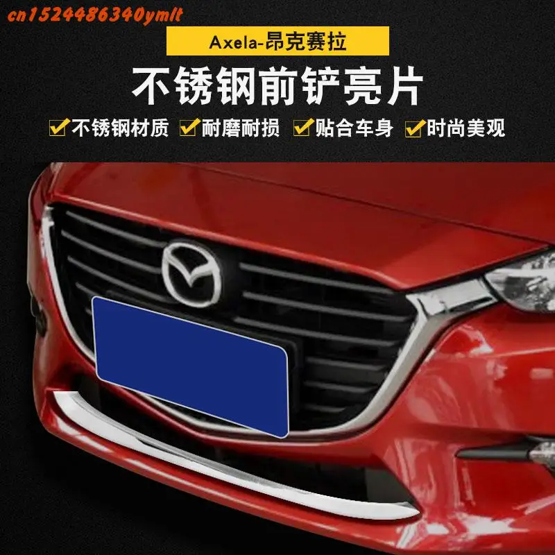 

High-quality stainless steel Front Grille Around Trim Racing Grills Trim For Mazda 3 Axela 2017 2018 2019 ,Car-Styling