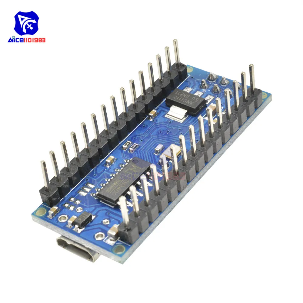 Diymore Micro USB адаптер CH340 Nano V3.0 ATMEGA328P-MU ATMEGA328 микроконтроллер макетная плата для Arduino