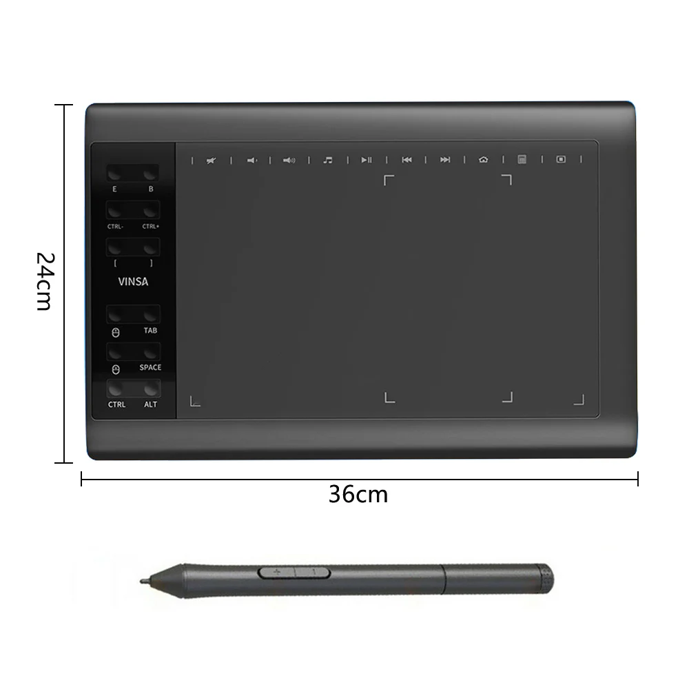 Tablet para Desenho de 8192 Níveis 10x6 Polegadas Caneta sem Bateria Suporte para Android Windows Tablet Gráfico Digital Placa para Desenhar e Jogar Tablets digitais - Imagem 6