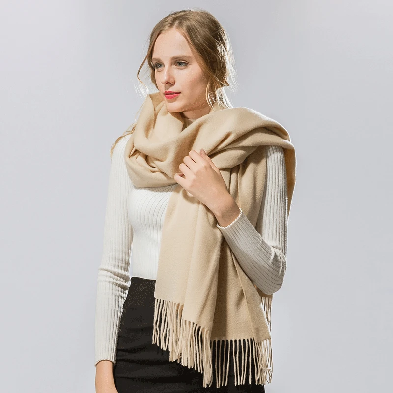 Wool Wraps Striped New Fashion Cashmere Scarves With Tassel Women Warm Winter Pashmina Thick Warm Wool Shawl Wrap Hot Sale