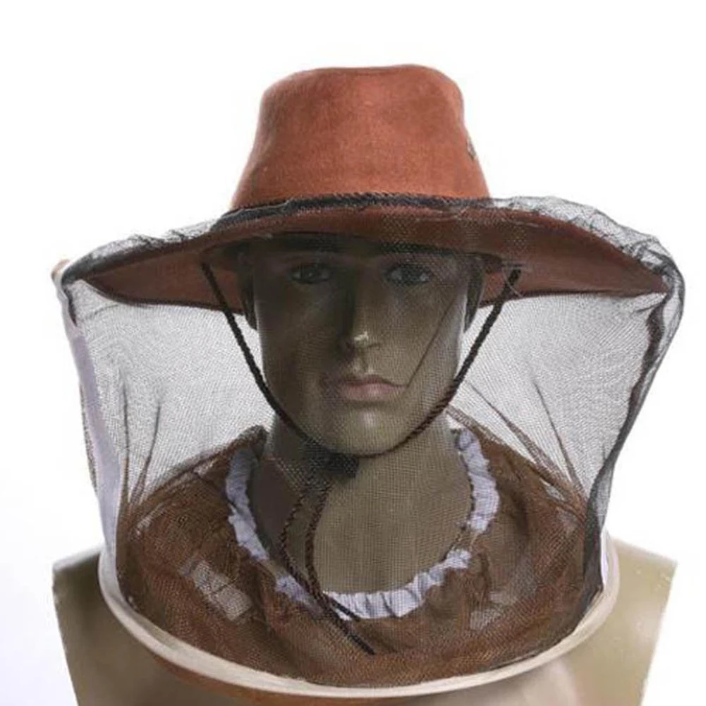 Anti Bee Face Mask jean fabric nylon net yarn Hat Beekeeping Protector Cap Beekeeper Fly Insect Net Cowboy comfortable design