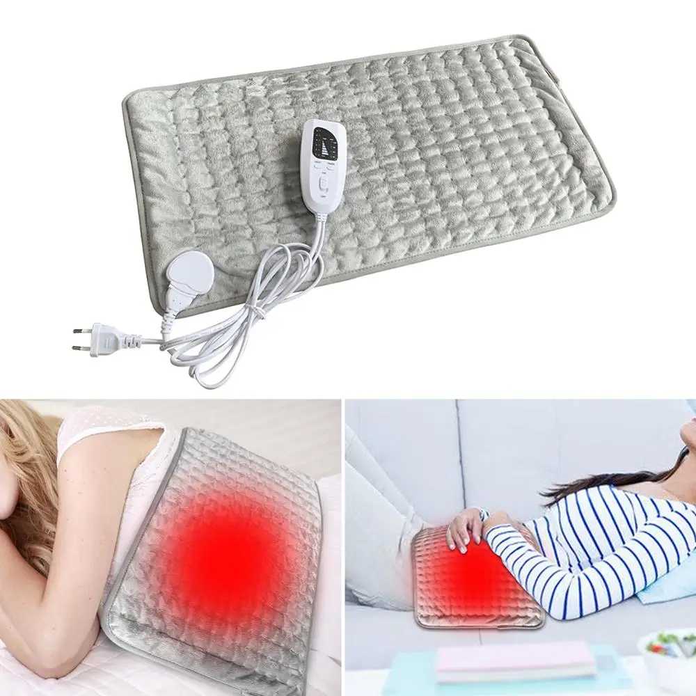 

Electric Heating Pad Blanket Washable ON/OFF Push Switch Heating Pad 6 Heat Settings Increases Blood Flow Relax Muscle Body Pain