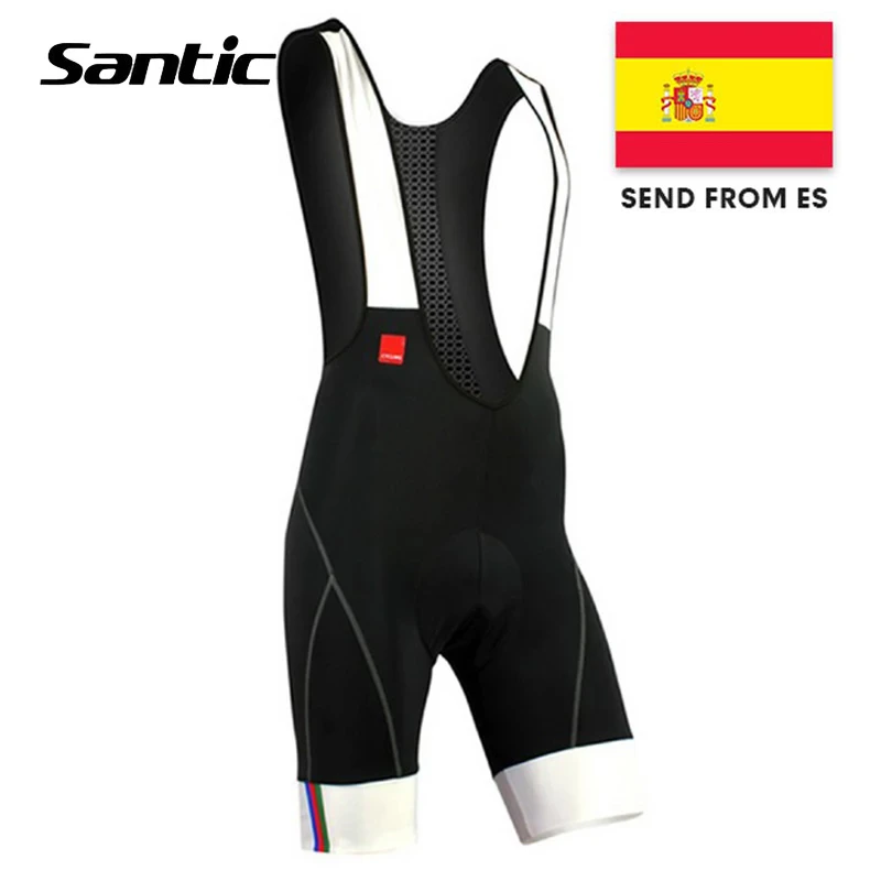 Men's Mountain Cycling Bib Shorts with Silicone Padded Riding Tight Braces Pants