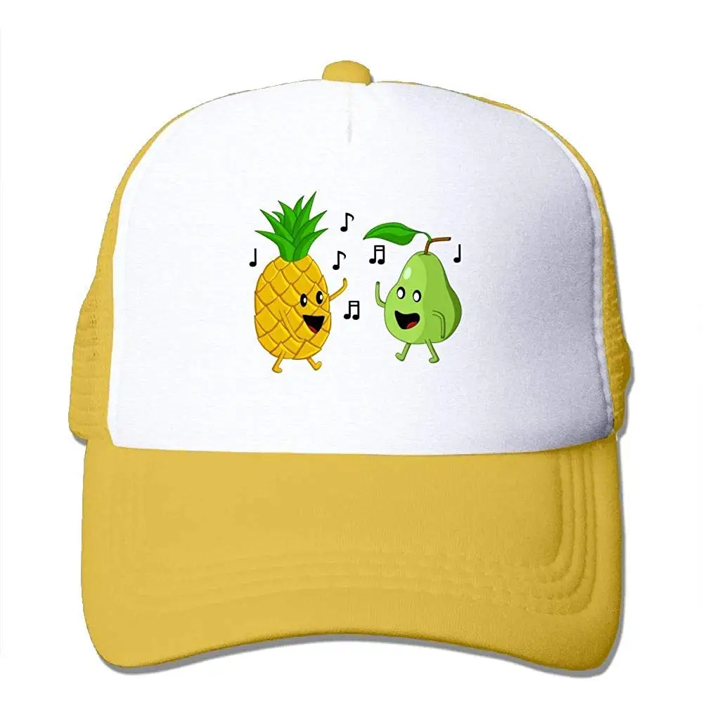 Сетчатая Кепка на заказ, бейсбольная кепка, ананас, музыкальная, танцевальная, регулируемая, Спортивная Кепка s