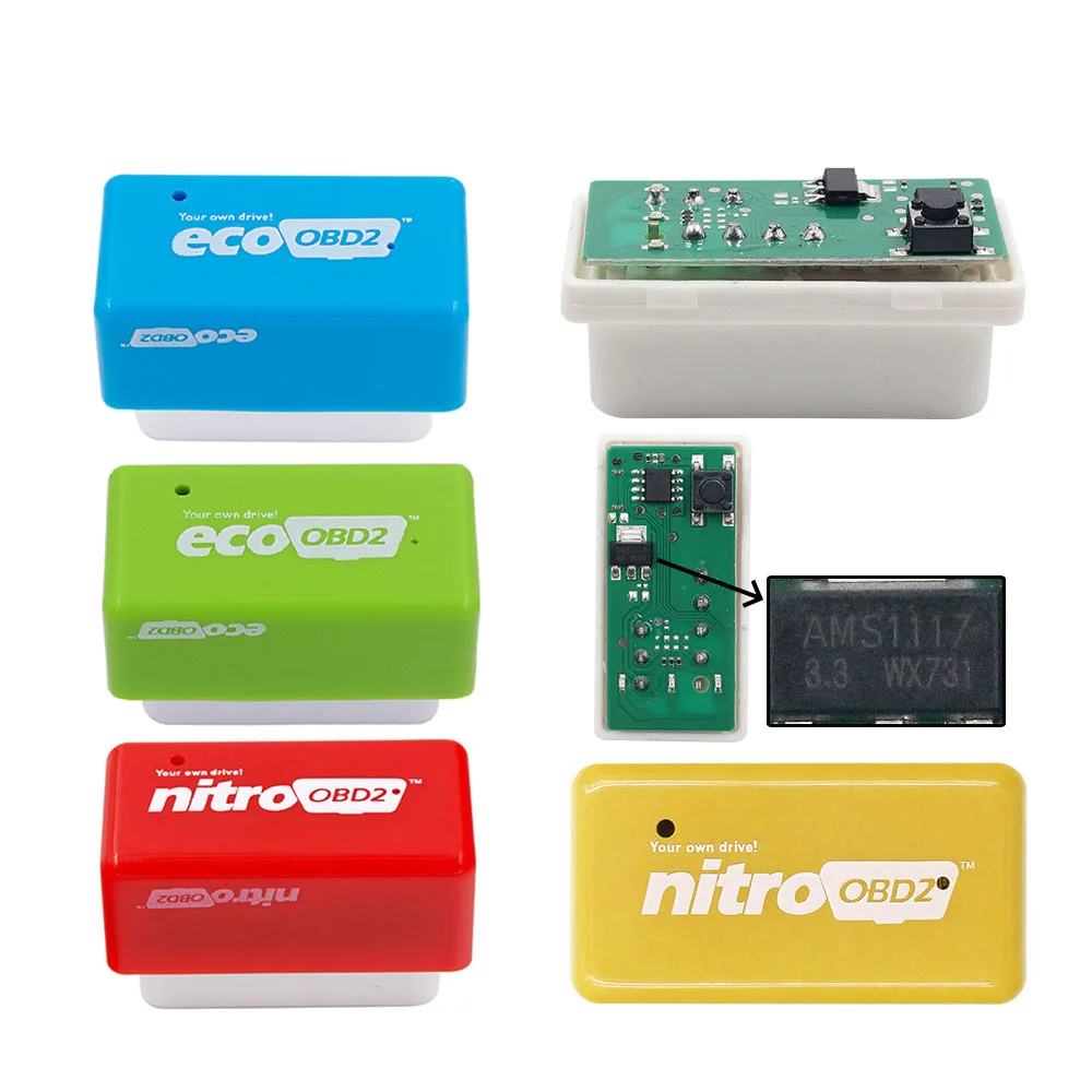 Нитро OBD2 ECOOBD2 15% экономия топлива больше мощности Чип ECU тюнинговая коробка NitroOBD2