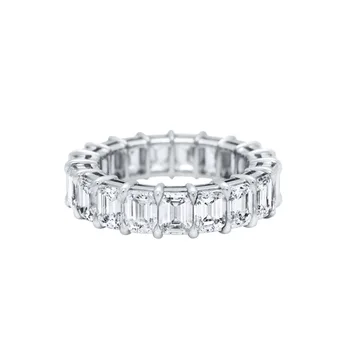 

European and American S925 Sterling Silver Ring Personalized Cutting Crystal Ring Row Diamond Retro Cold Wind Ladies Simple Ring