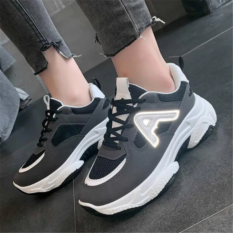 

Mhysa 2019 Women Leisure sneakers Women Spring Fashion Breathable Casual Flat Shoes platform Shoes Ladies Dad Shoes Sneakers