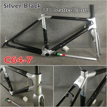 

Silver Black T1100 UD Colnago C64 carbon road frame C60 bicycle Frameset with 48/50/52/54/56cm Matte/Glossy for your selection