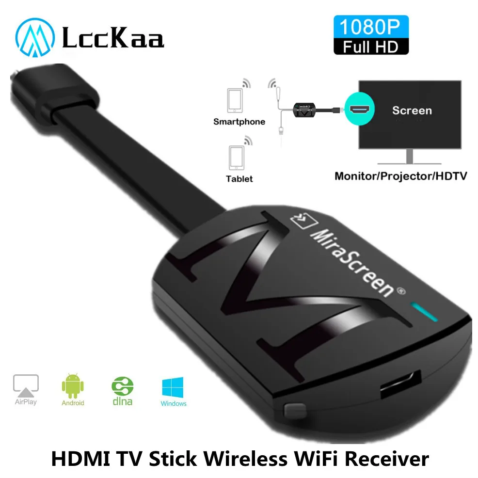 Tanio 1080P hdmi-kompatybilny TV Stick Miracast bezprzewodowy DLNA AirPlay Mirascreen