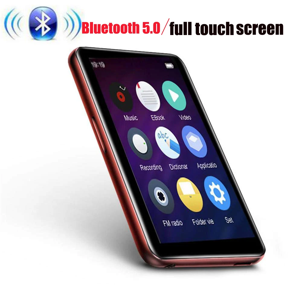 X5-fulltouch-Red CHENFEC C8 металлический тонкий 16 Гб MP4 музыкальный плеер Bluetooth 1,8 дюймов MP4 музыкальный плеер с FM, электронной книгой, микрофоном HiFi MP4 плеер - Цвет: X5-fulltouch-Red