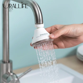 

Urallife Kitchen Filter Shower Splash-proof Head Water Faucet 360 Degree Rotating Tap Water Filter Extender Kitchen Accessories